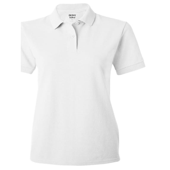 Gildan 94800L Dryblend Ladies Pique Polo Shirt -White-3X-Large