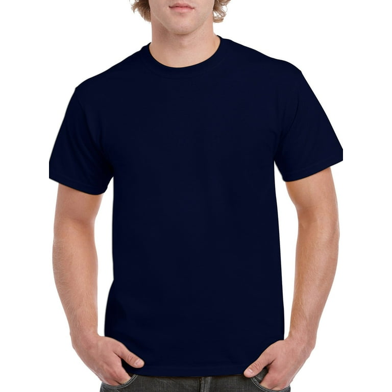 Gildan Adult Cotton Short Sleeve Blue Crew T-Shirt