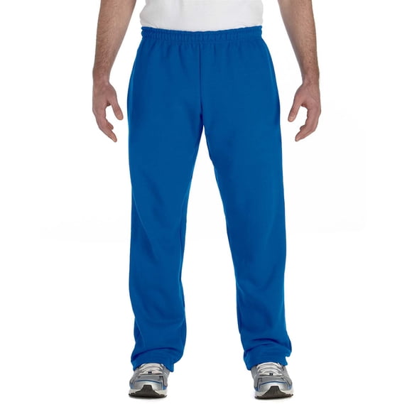 Gildan Adult Heavy Blend 8 oz 50 50 Open Bottom Sweatpants ROYAL L Style G184 Original Label PACK OF 2