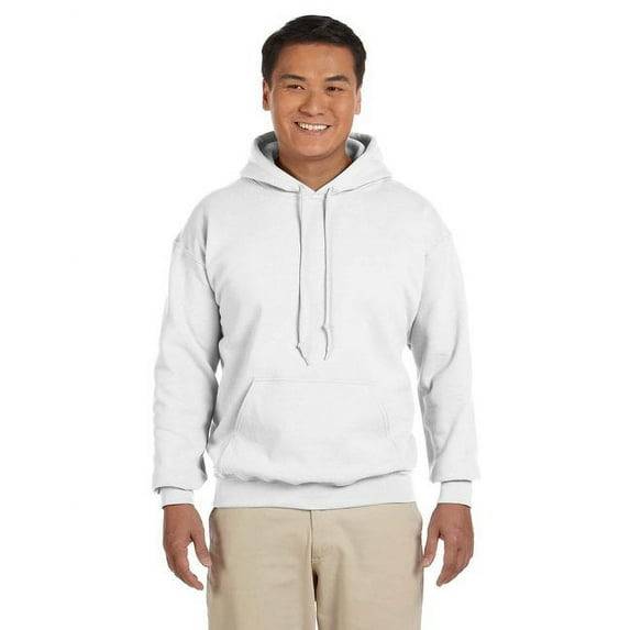 Gildan Adult Heavy Blend Hooded Sweatshirt - WHITE - XL