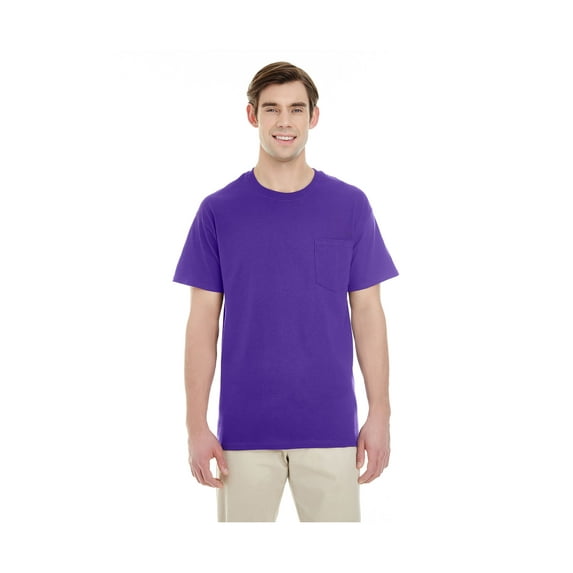 Gildan Adult Heavy Cotton 5.3 Oz. Pocket T-Shirt, G530 ,PURPLE, L
