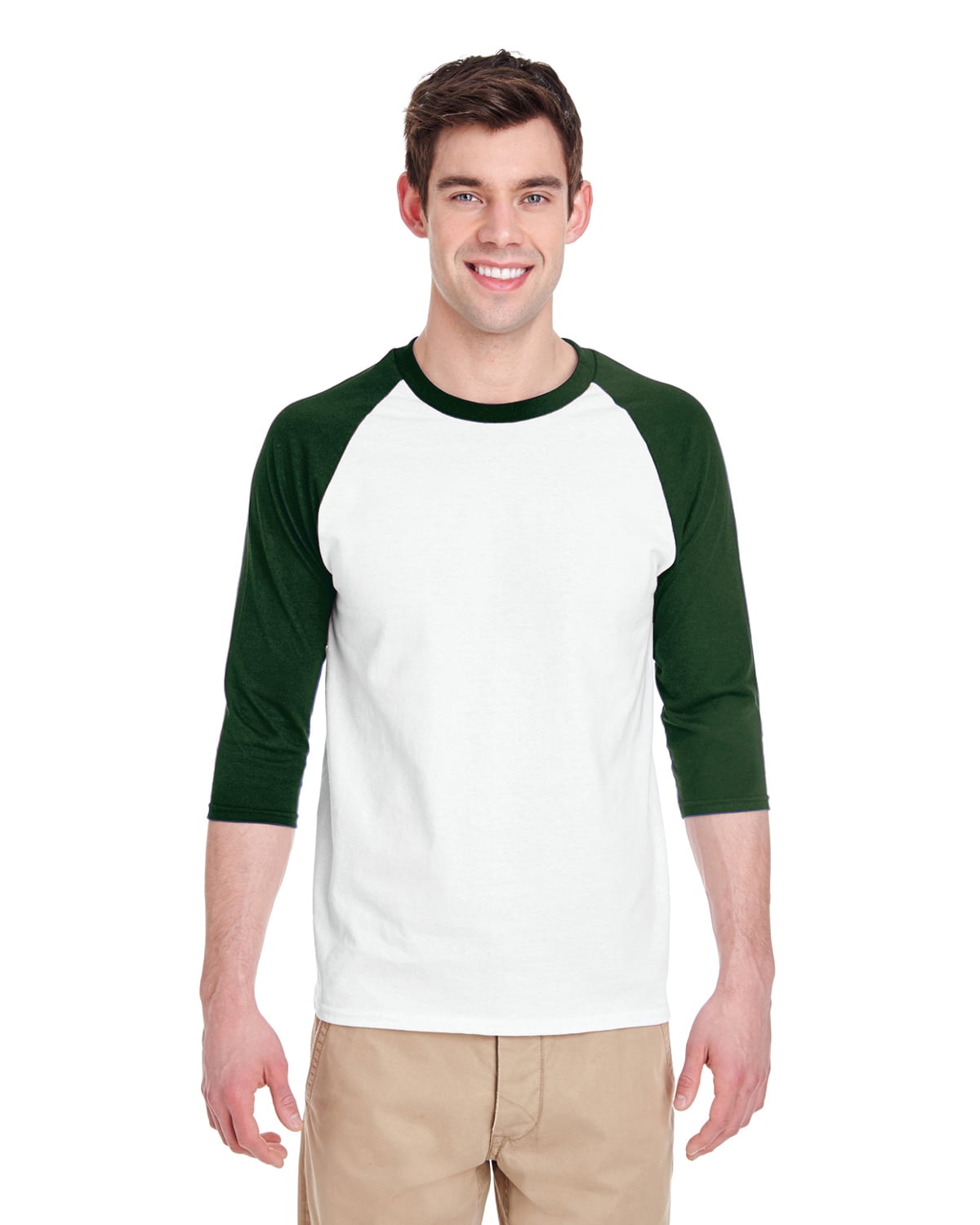 Gildan Adult Heavy Cotton™ 5.3 oz. 3/4-Raglan Sleeve T-Shirt - G570 