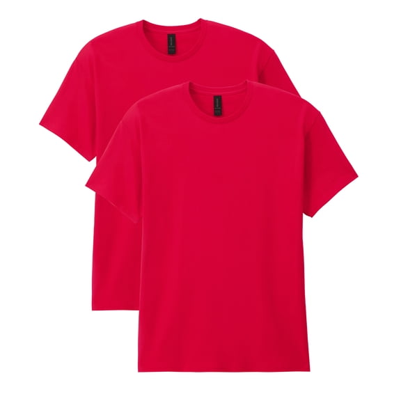 Gildan Adult Light Cotton Short Sleeve T-Shirt, Style G3000, 2-Pack, Sizes S-2XL
