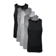 thumbnail image 1 of Gildan Adult Men's Cotton Ribbed Assorted Color A-Shirt, 5-Pack, Sizes S-2XL, 1 of 4
