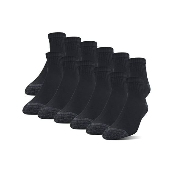 Gildan Adult Men's Half Cushion Terry Foot Bed Ankle Casual Socks, OS One Size, 12-Pack