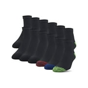 GILDAN Men's Half Cushion Terry Foot Bed Ankle Casual Socks 12-Pack