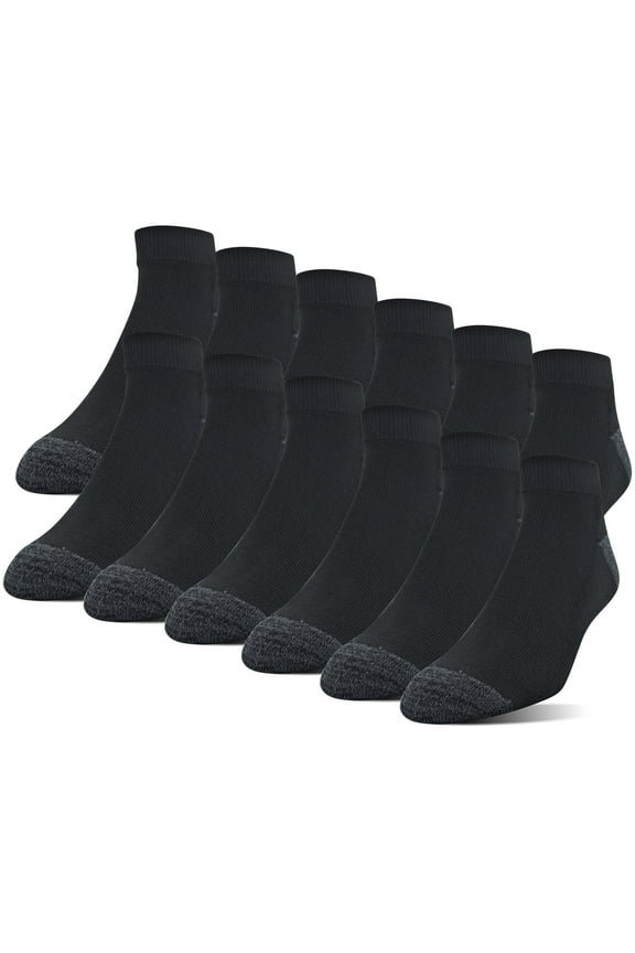 Adult Men's Half Cushion Terry Foot Bed Low Cut Casual Socks, OS One Size, 12-Pack