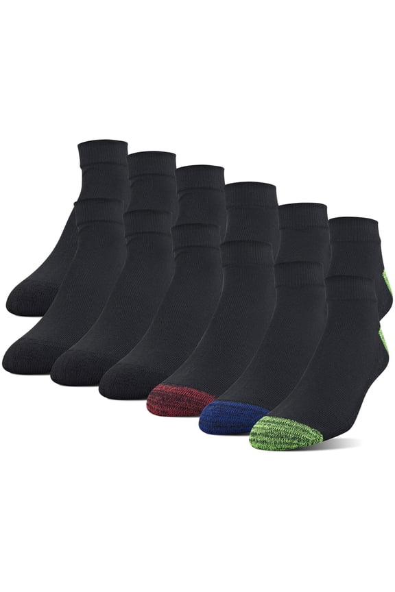 Adult Men's Half Cushion Terry Foot Bed Low Cut Casual Socks, OS One Size, 12-Pack