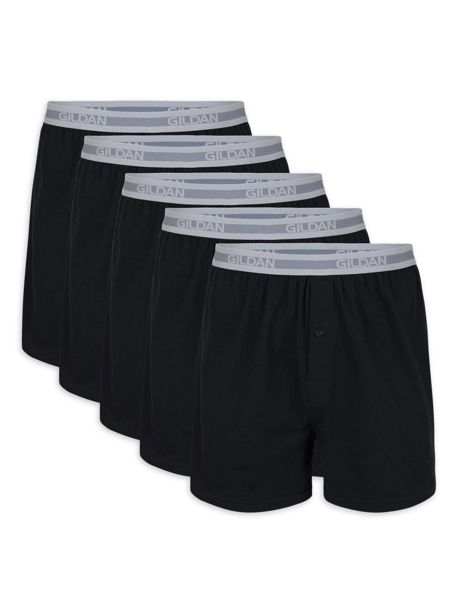Gildan Adult Men's Knit Boxers, 5-Pack, Sizes S-2XL, 4 Inseam