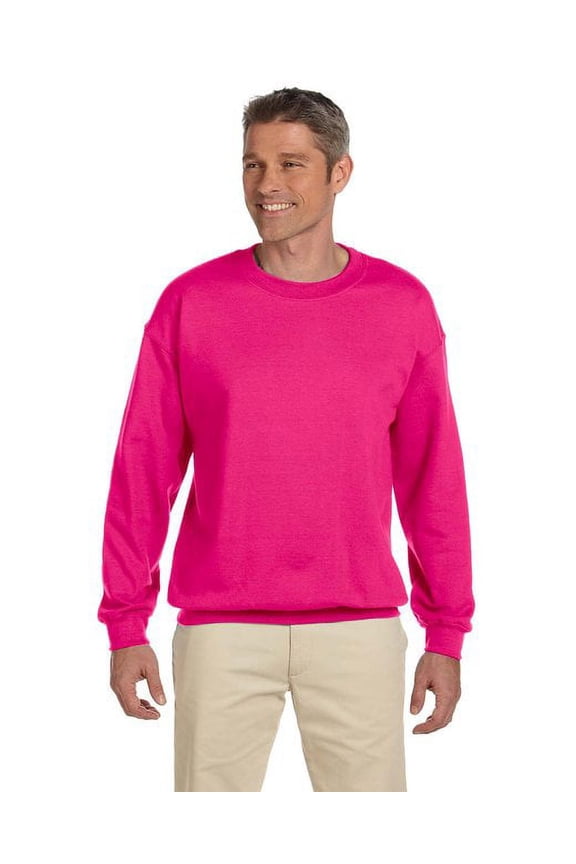 Adult Men's Pack of 2 Heavy Blend 50/50 Fleece Crewneck Sweatshirt, Multipack Sizes Upto 5XL