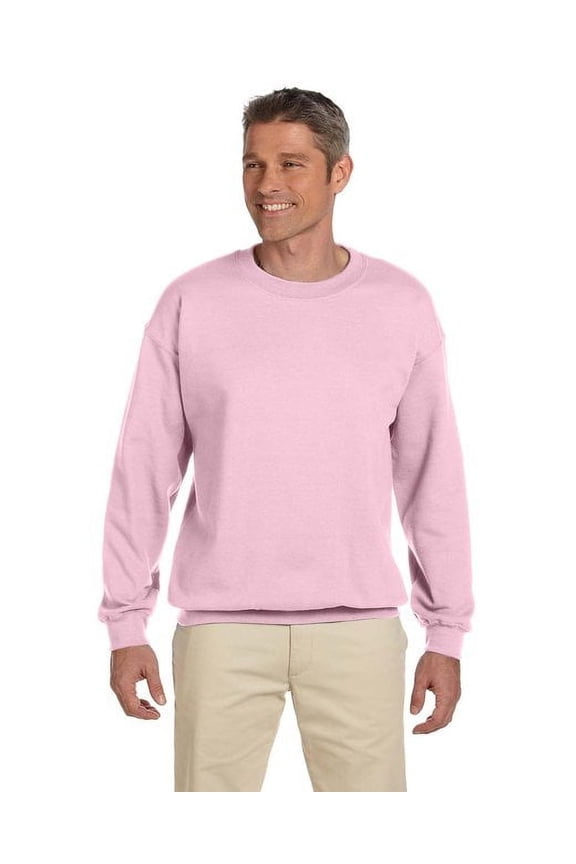 Adult Men's Pack of 2 Heavy Blend 50/50 Fleece Crewneck Sweatshirt, Multipack Sizes Upto 5XL
