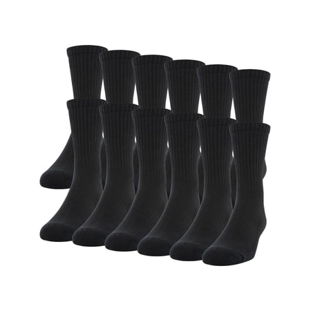 Gildan Adult Men's Performance Cotton moveFX Crew Casual Socks, OS One Size 12-Pack
