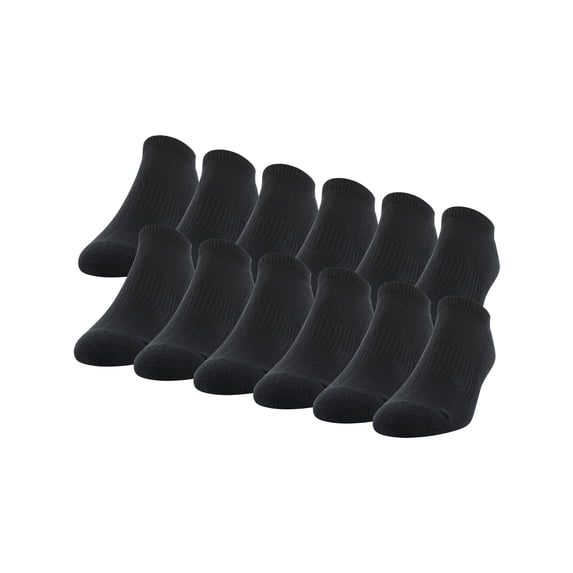 Gildan Adult Men's Performance Cotton moveFX No-Show Casual Socks, OS One Size 12-Pack