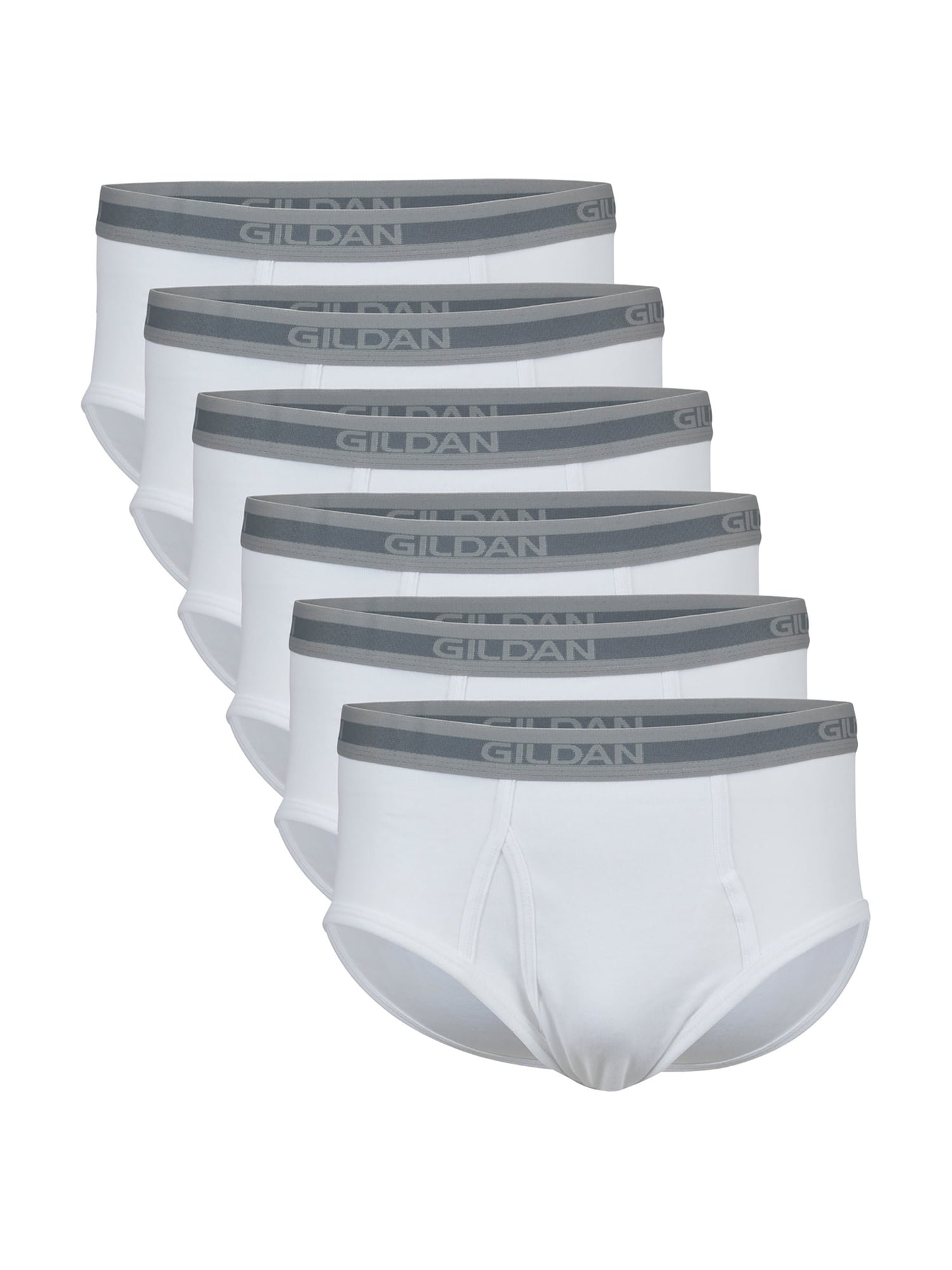 Gildan Adult Men's Premium 6-Pack Cotton Briefs, Sizes S-2XL, Large XL Knit Underwear
