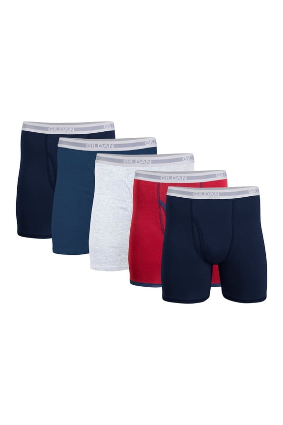 Men's Regular Leg Boxer Briefs, 5-Pack, 6" Inseam