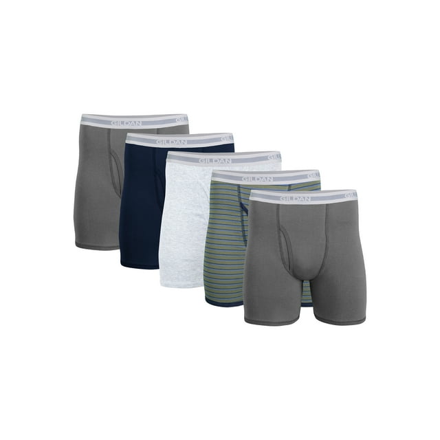 Gildan Adult Men's Regular Leg Boxer Briefs, 5Pack, Sizes S2XL, 6