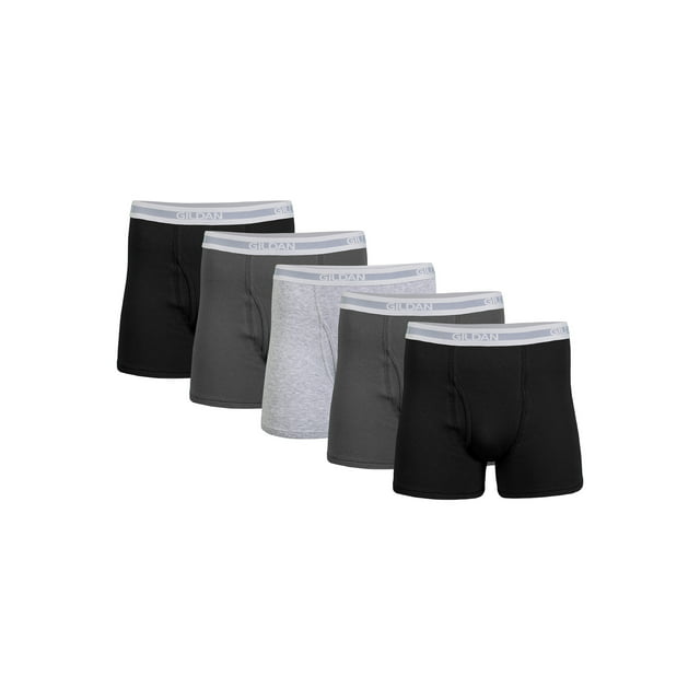 Gildan Adult Men's Short Leg Boxer Briefs, 5-Pack, Sizes S-2XL, 3 ...