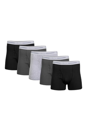 Adult Men's Short Leg Boxer Briefs, 5-Pack, Sizes S-2XL, 3" Inseam