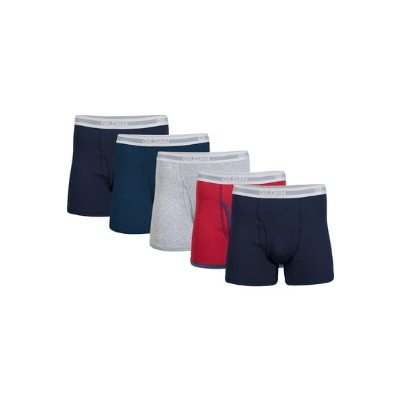 Gildan Adult Men's Short Leg Boxer Briefs, 5-Pack, Sizes S-2XL, 3" Inseam