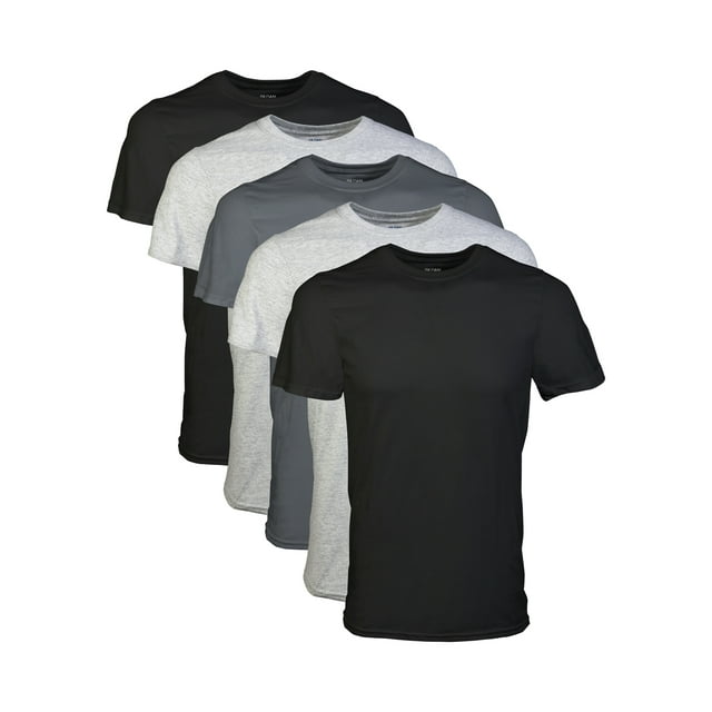Gildan Adult Men's Short Sleeve Crew Assorted Color T-Shirt, 5-Pack, Sizes S-2XL