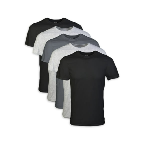 Gildan Adult Men's Short Sleeve Crew Assorted Color T-Shirt, 5-Pack, Sizes S-2XL