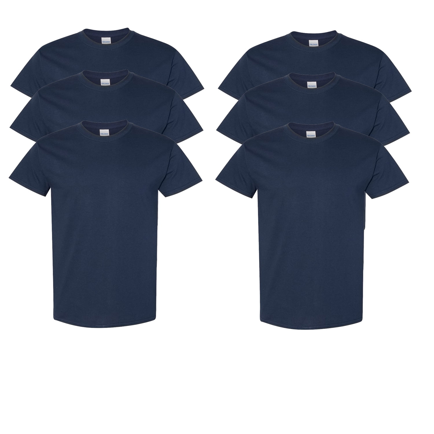 Gildan Men's Crew Neck T-Shirt - Multipack Basic Tee With Double-Needle Construction