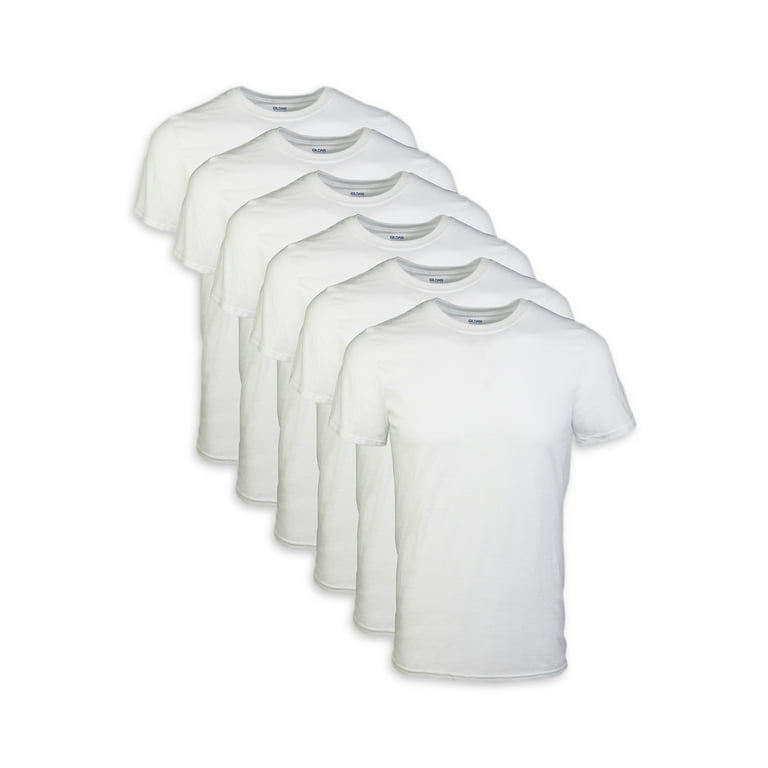 Gildan Adult Men's Crew White T-Shirt, 6-Pack, Sizes S-2XL - Walmart.com