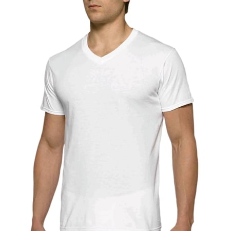 Gildan Men's V-Neck T-Shirts, 6-Pack, White, X-Large