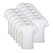 Gildan Adult Mens Tag Free, Crew T-shirts, White, 12-Pack, Sizes S-2XL