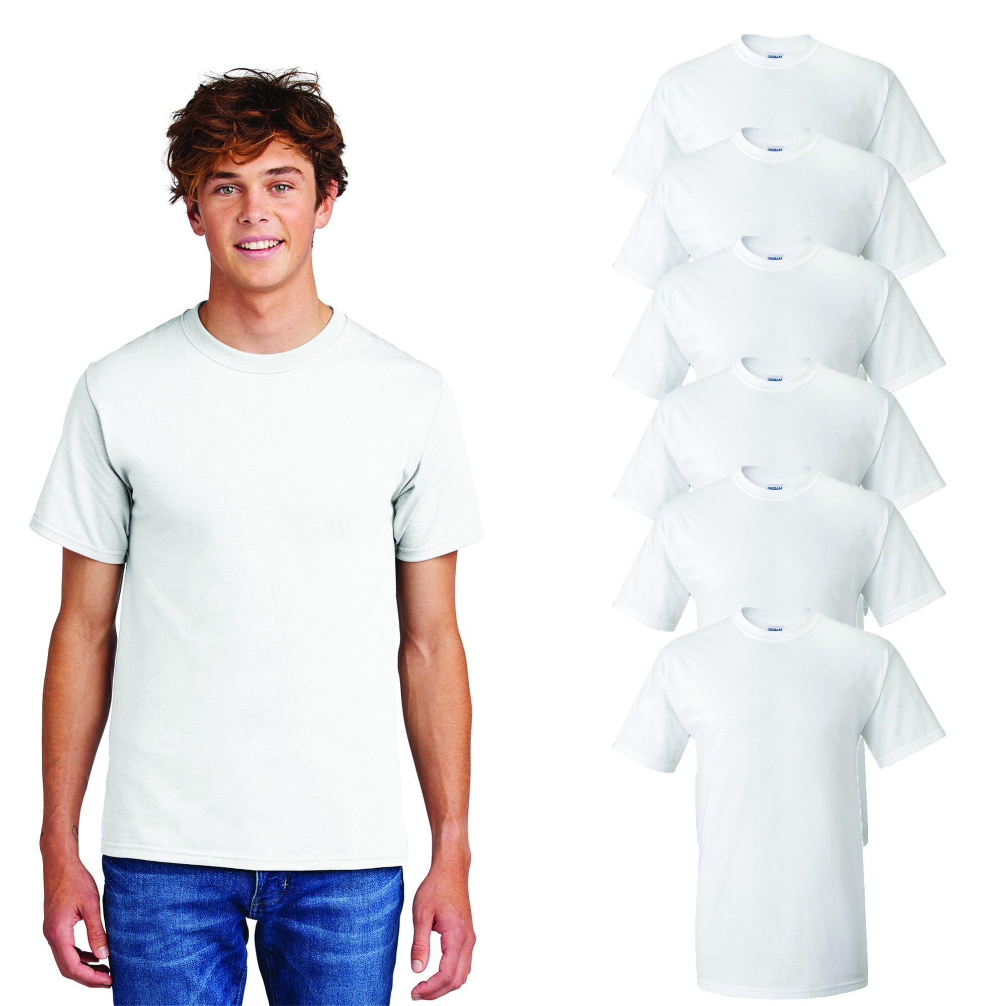 Canvas T-shirts Magliette Gildan Heavy Cotton Con Taschino - Confezione Da 10 Pezzi, 5.3 Once, 100% Cotone Pre-restringato, Modello G530 Gildan G530 Uomo - Foto 13