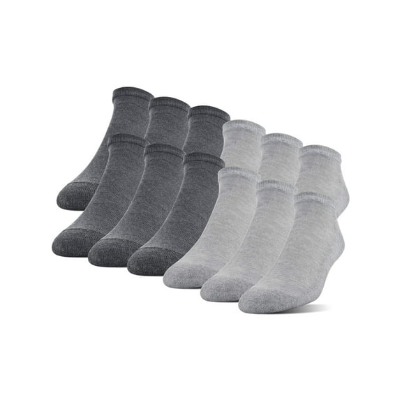Gildan, Adult Mens, 12-Pack Half Cushion Terry Foot Bed No Show Casual Socks, Sizes 10-13