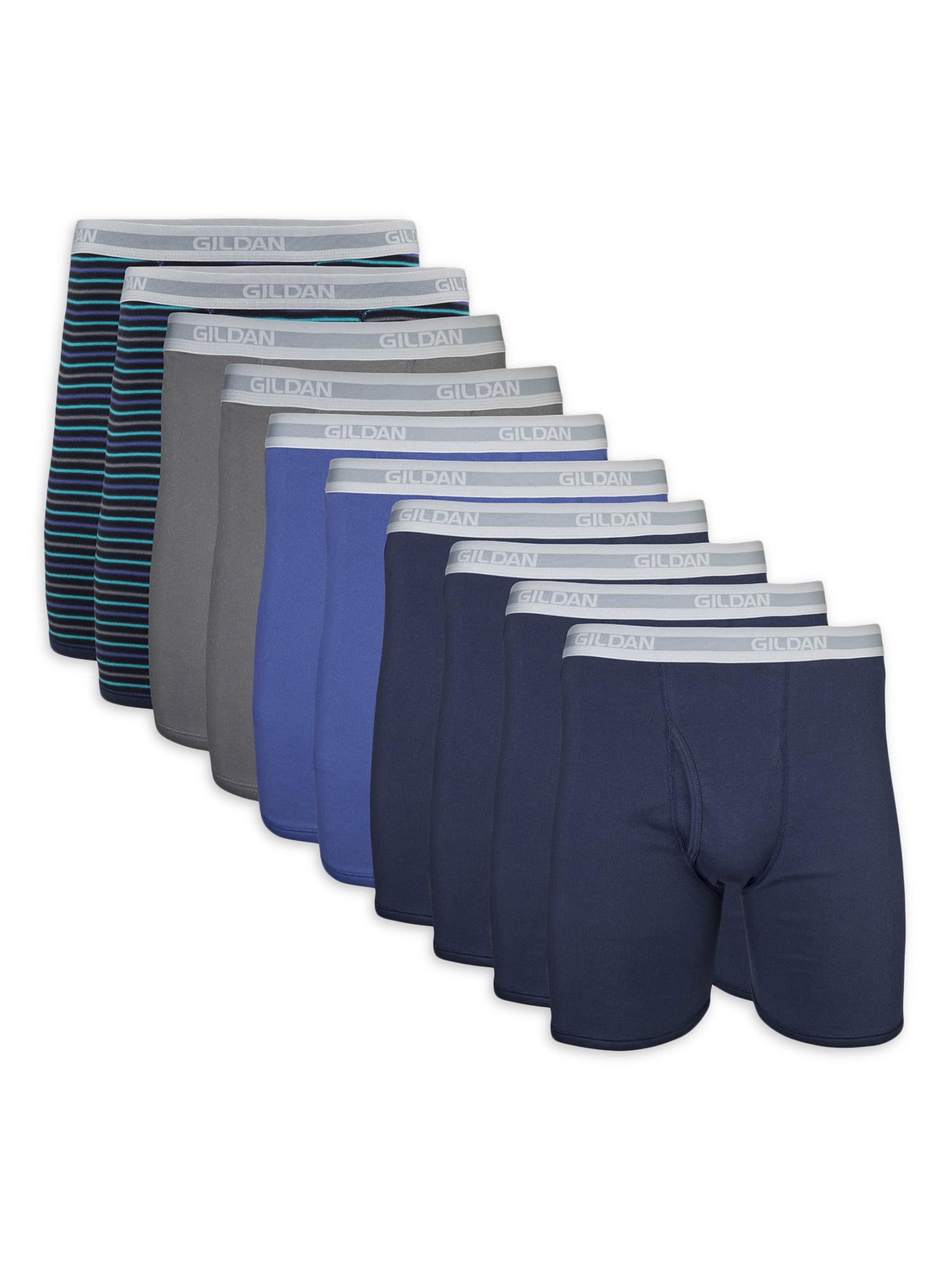 Gildan Adult Mens Boxer Briefs With Waistband, 10-Pack, Sizes S-2XL, 6  Inseam 
