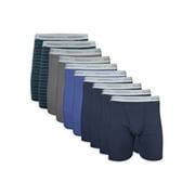 Gildan Adult Mens Boxer Briefs With Waistband, 10-Pack, Sizes S-2XL, 6" Inseam