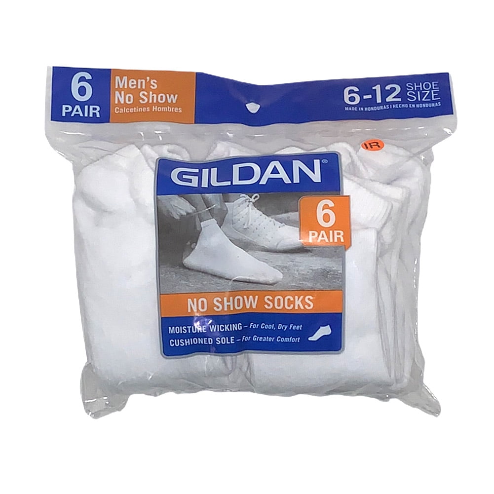 GILDAN PLATINUM ソックス 6P×3セット Gildan Men's Platinum Moisture Wicking No-Show Socks, 6-Pack