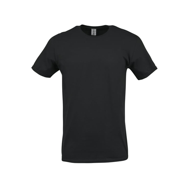 Gildan Adult Short Sleeve Crew T-Shirt for Crafting - Black, Size L, Soft  Cotton, Classic Fit, 1-Pack Blank Tee