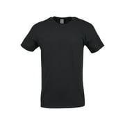 Gildan Adult Short Sleeve Crew T-Shirt for Crafting - Black, Size L, Soft Cotton, Classic Fit, 1-Pack Blank Tee