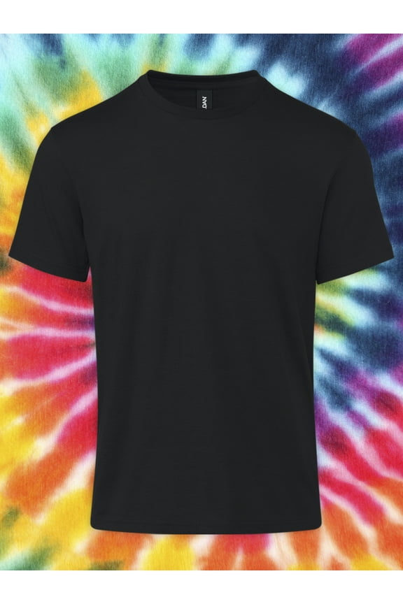 Adult Short Sleeve Crew T-Shirt – Black Size Small Soft Cotton Classic Fit Blank Tee for Tie Dye & DIY Crafts