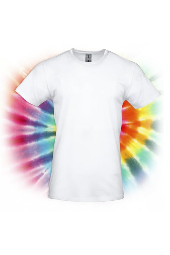 Adult Short Sleeve Crew T-Shirt – White Size 2XL Soft Cotton Classic Fit Blank Tee for Tie Dye & DIY Crafts