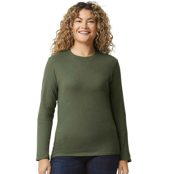 Gildan Adult Softstyle Plain Long-Sleeved T-Shirt