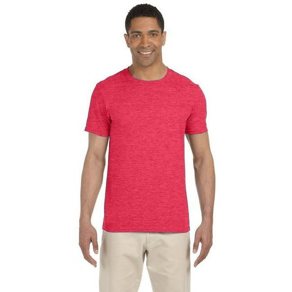 Gildan Adult Softstyle T-Shirt - HEATHER RED - S