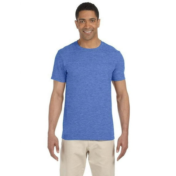 Gildan Adult Softstyle T-Shirt - HEATHER ROYAL - 4XL