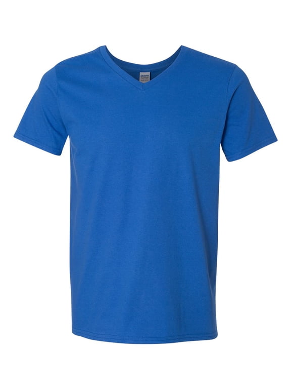 Adult Softstyle® V-Neck T-Shirt, ROYAL BLUE, L