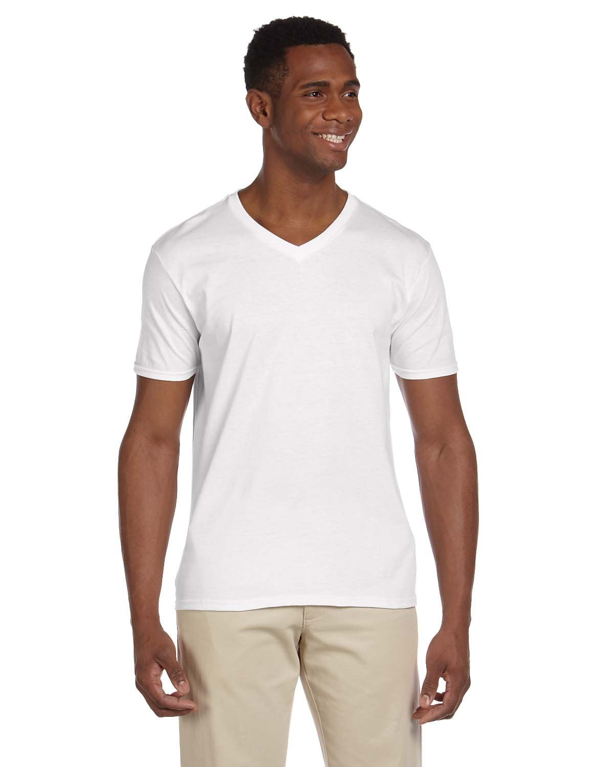 Gildan Adult Softstyle® V-Neck T-Shirt, WHITE, XS - Walmart.com
