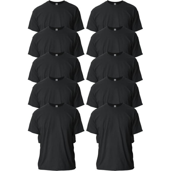 Gildan Adult Ultra Cotton T-Shirt, Style G2000, Multipack, Black 10-Pack, X-Large