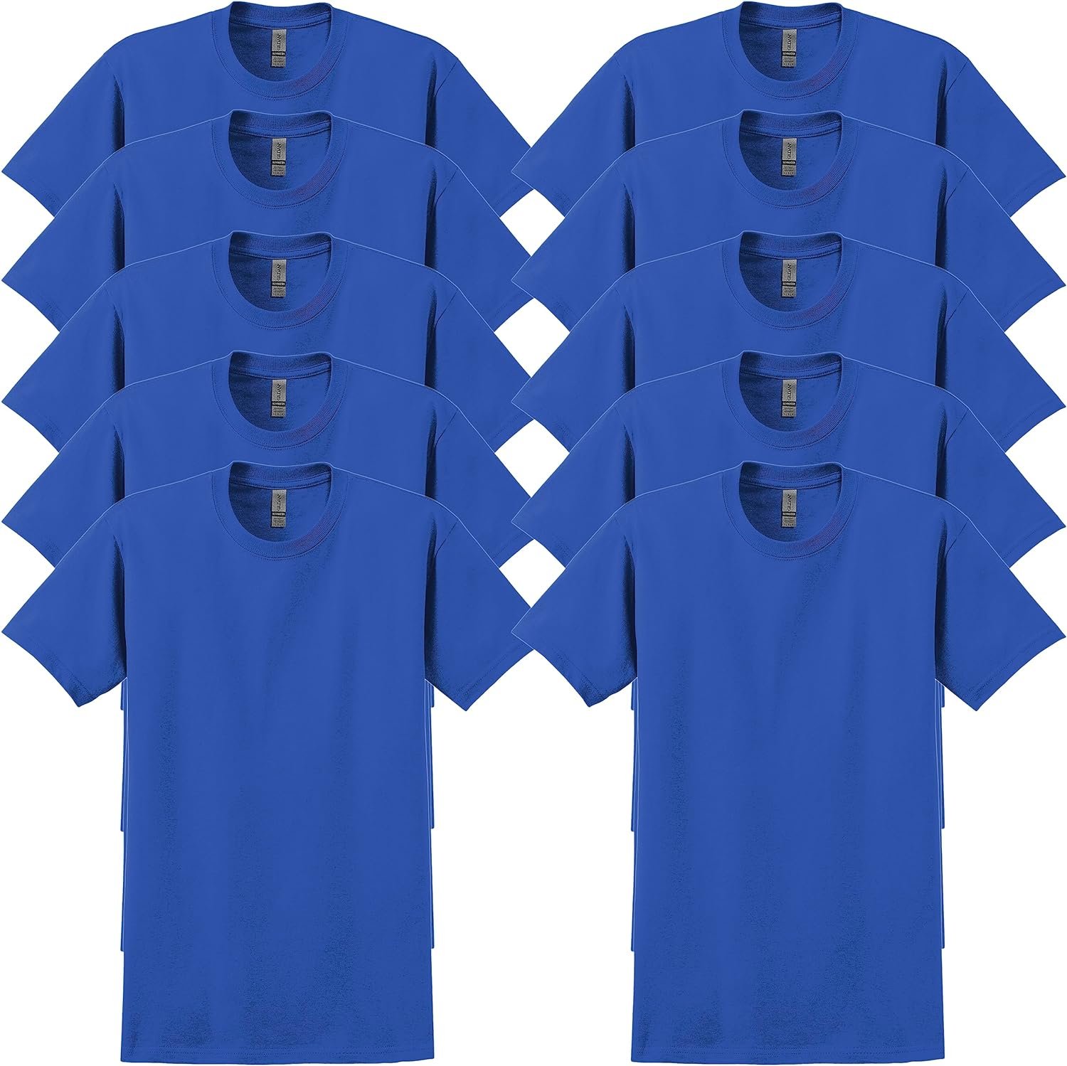 Camiseta Gildan Ultra Cotton - Pacote Com 10 Unidades Pretas - Algodão Premium Para Uso Diário