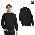 thumbnail image 1 of Gildan Adult’s Heavy Blend Crewneck Sweatshirt, Long Sleeve Classic Fit Black Tee, 3 Pack, Size S, 1 of 5