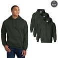 thumbnail image 1 of Gildan Adult’s Heavy Blend Hooded Sweatshirt, Pouch Pocket Ribbed Panel Forest Hoodie, 3 Pack, S, 1 of 5