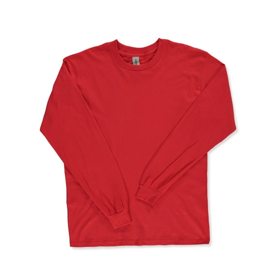 Gildan Adults' L/S T-Shirt Color: red Size: m
