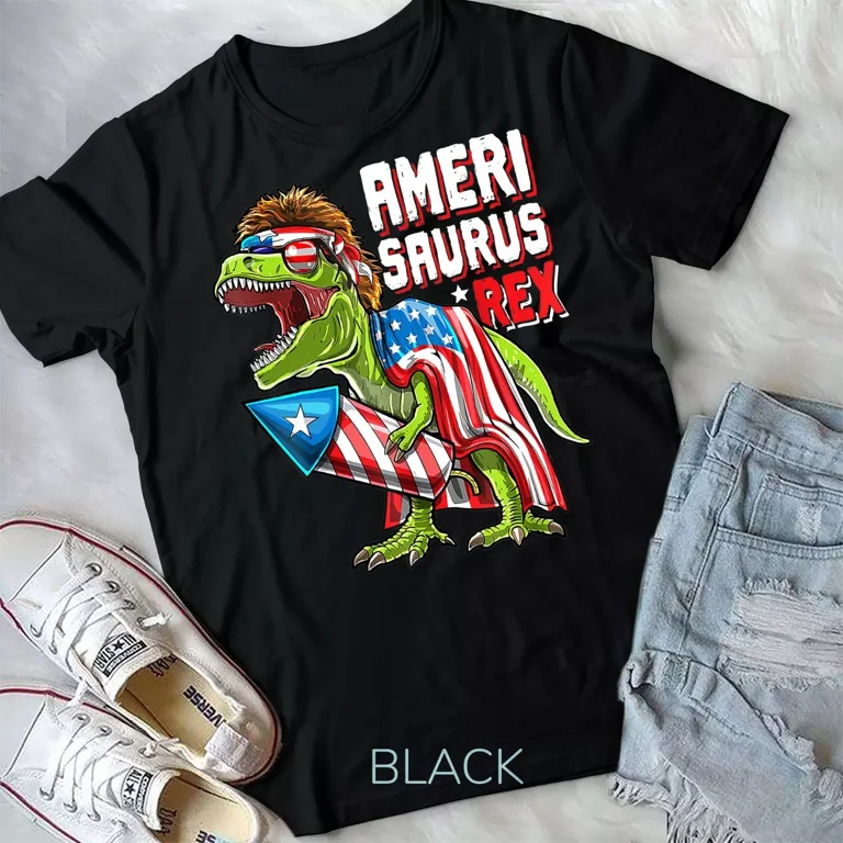Dinosaur 4th Of July T Shirt Kids Boys Men Amerisaurus T Rex Dinosaur 4th Of July T Shirt Kids Boys Men Amerisaurus T Rex