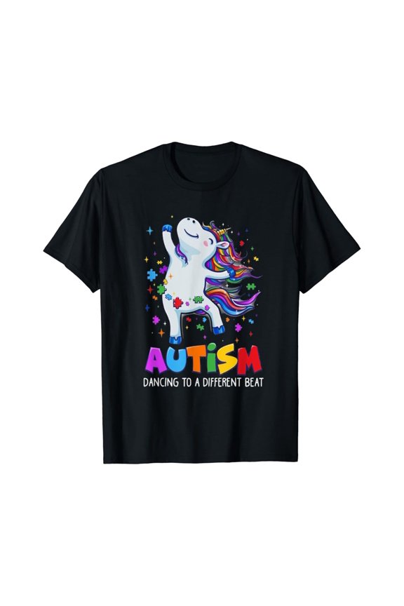 Autism awareness Dabbing unicorn puzzle piece t shirt T-Shirt Gift for Men Women Unisex Tee